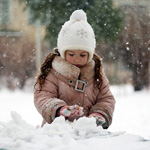 Child's clothes in winter