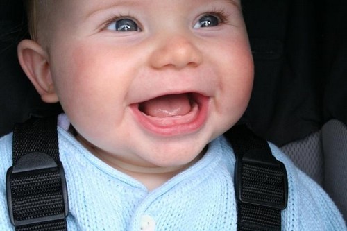 At the child the teeth are cut