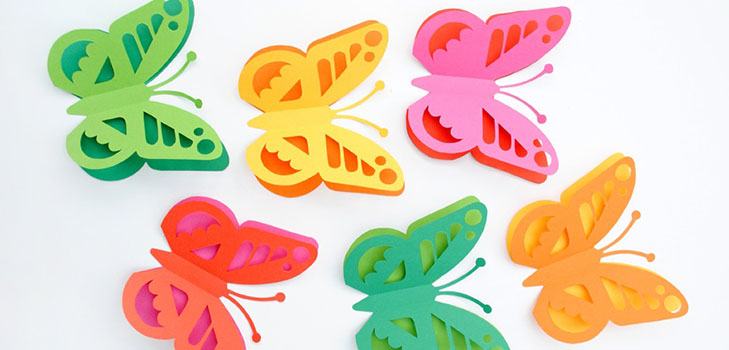 We make a butterfly from paper with our own hands We make a butterfly from paper with our own hands