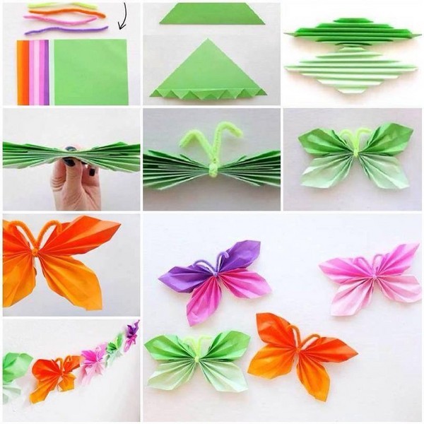 We make a butterfly from paper with our own hands We make a butterfly from paper with our own hands