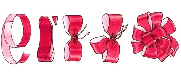 How to make a bow of satin ribbon with your own hands