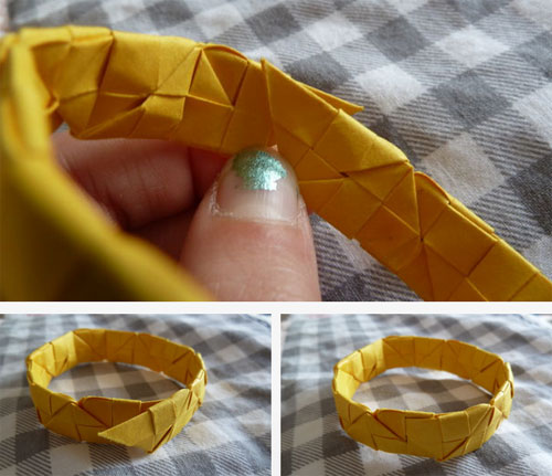 Origami bracelets with own hands