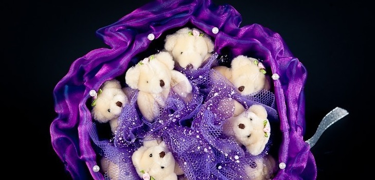 How to make a bouquet of soft toys