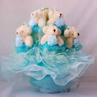 How to make a bouquet of soft toys
