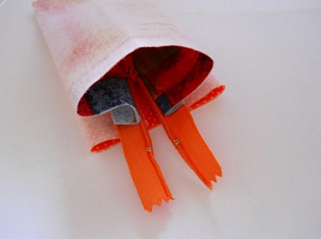 the outer part of the product is on the front 