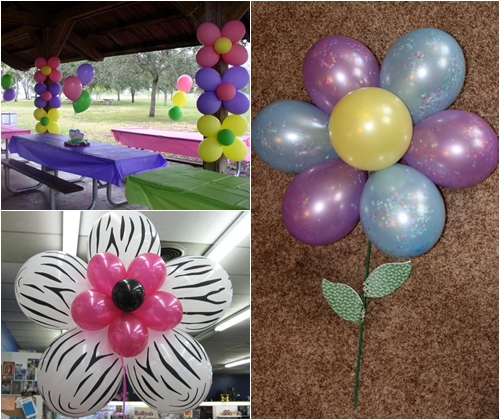 Flowers from balls by own hands