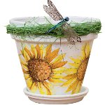 Decoupage of flower pots