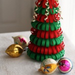 Christmas tree of ribbons Christmas tree of ribbons