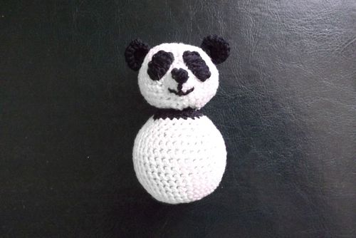 Knitted Panda Toy with Your Own Hands