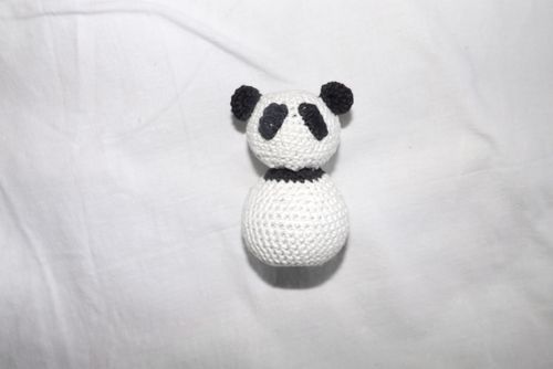 Knitted Panda Toy with Your Own Hands