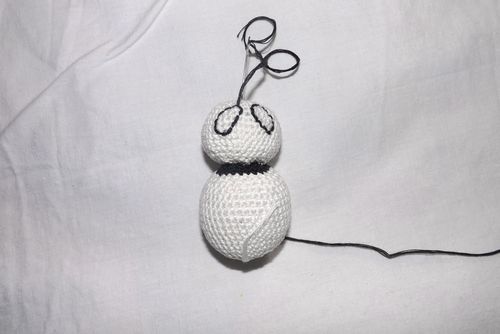 Knitted Panda Toy with Your Own Hands