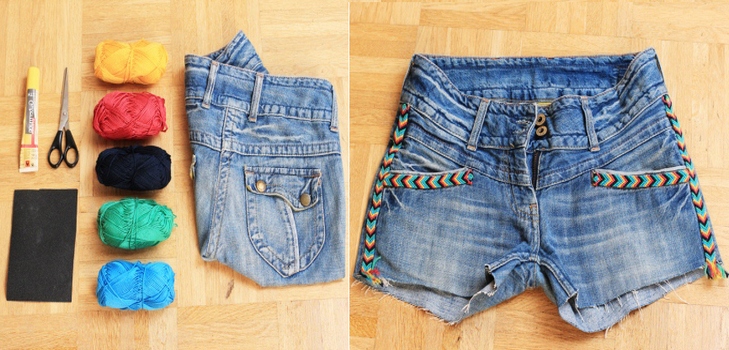 How to make jeans from shorts