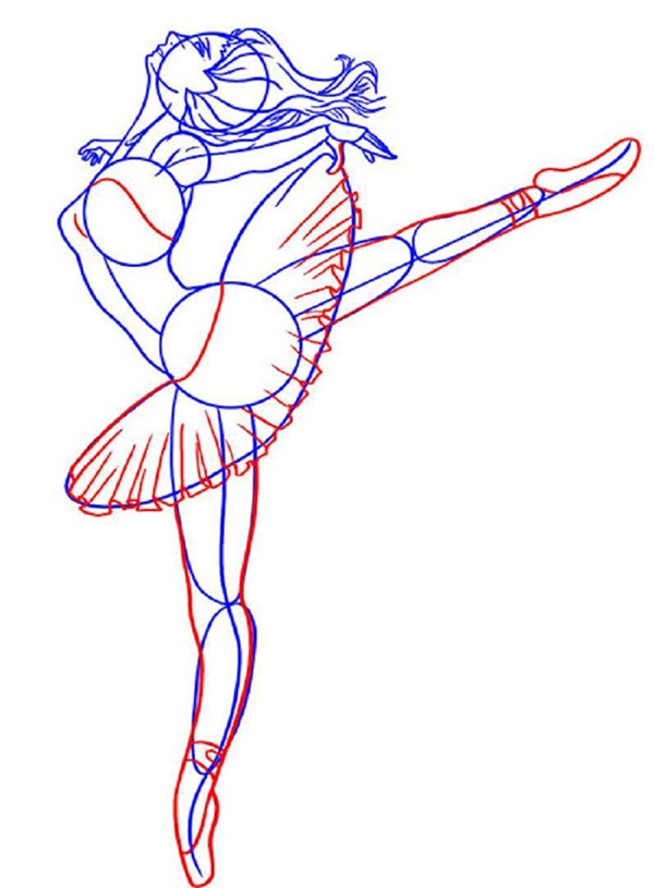 How to draw a ballerina easily and simply