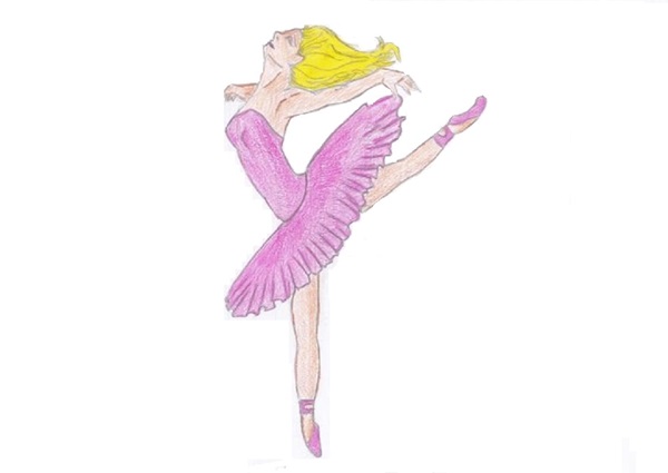 How to draw a ballerina easily and simply