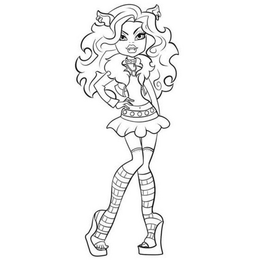 How to draw Claudine Woolf from the "Monster High"?