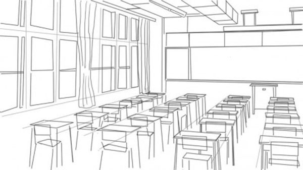 How to draw a school, teachers