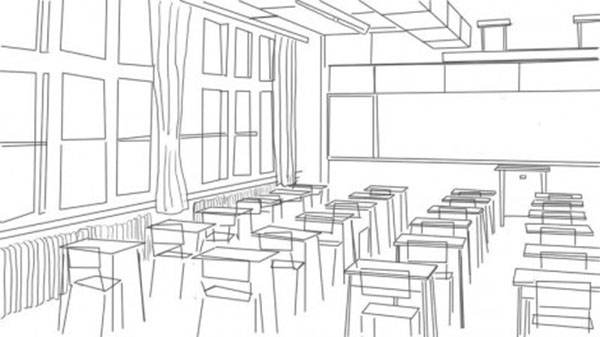How to draw a school, teachers