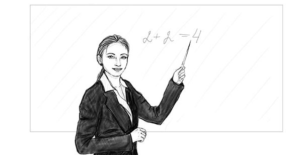 How to draw a school, teachers