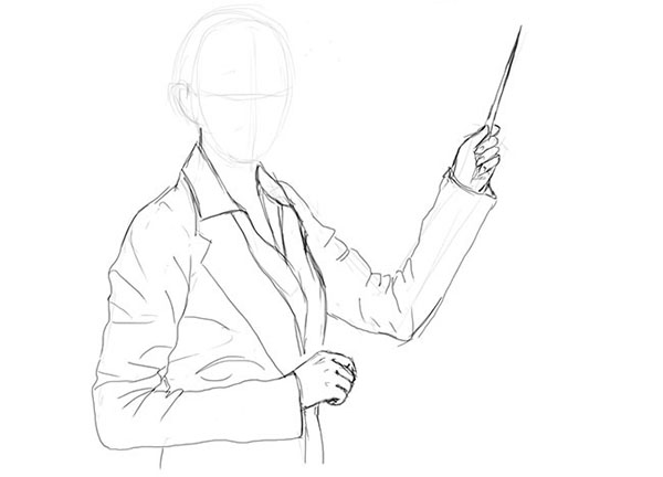 How to draw a school, teachers