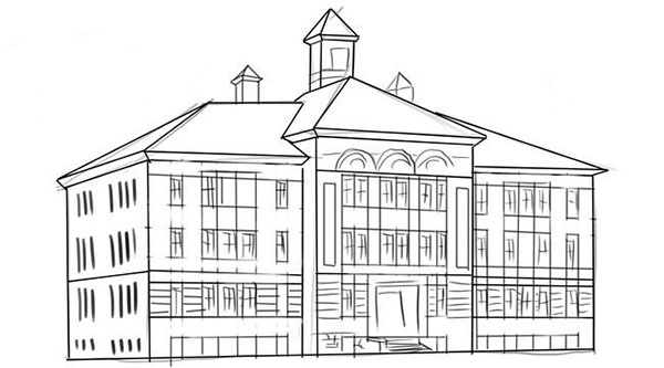 How to draw a school, teachers