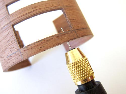 Drill the holes for the pins
