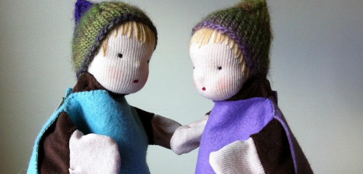 Doll puppet from improvised materials