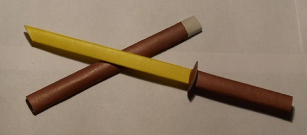 How to make a sword from paper with your own hands