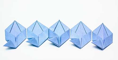 How to make an origami flower with your own hands
