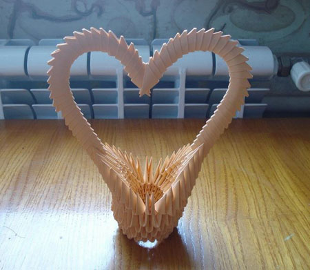 How to make origami from paper heart, video