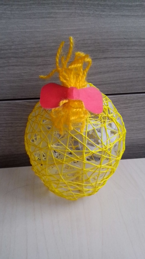 Easter chicken with own hands