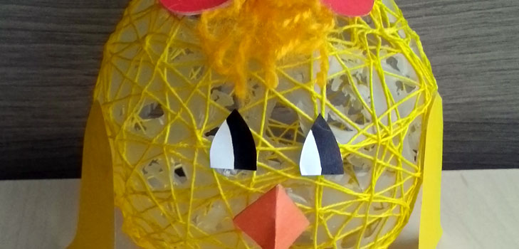 Easter chicken with own hands