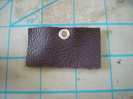  Cut a piece of leather 
