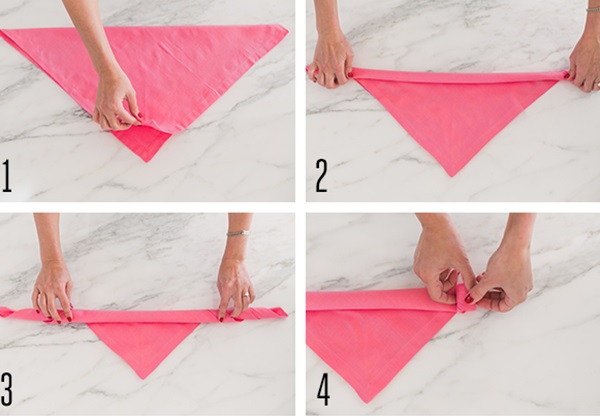 Rose from a napkin with your own hands