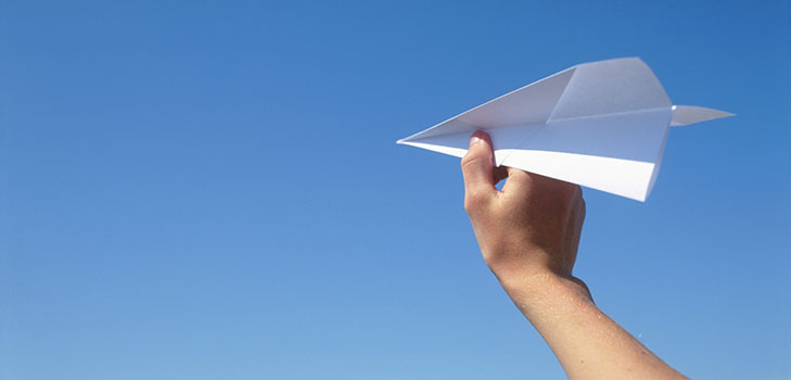 How to make a plane from paper in stages