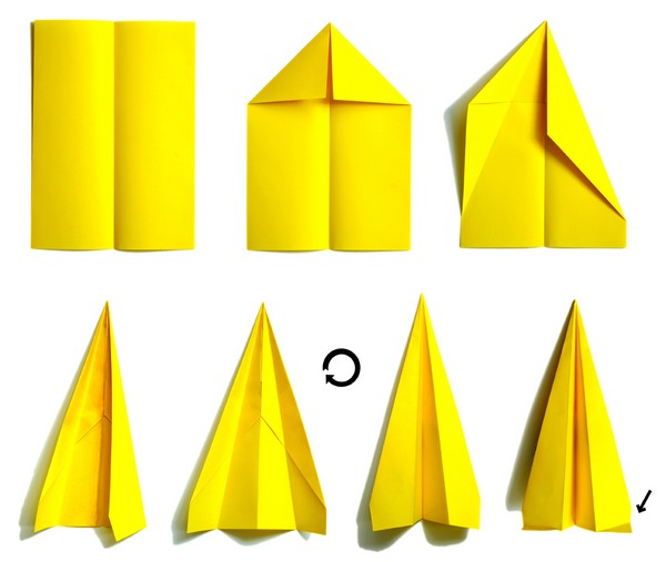 How to make a plane from paper in stages