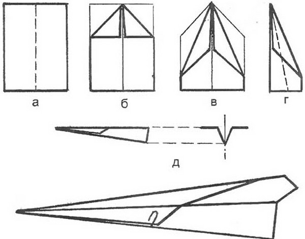 How to make a plane from paper in stages