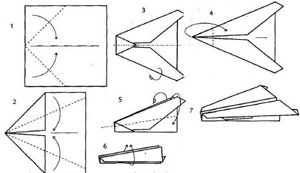 How to make a plane from paper in stages