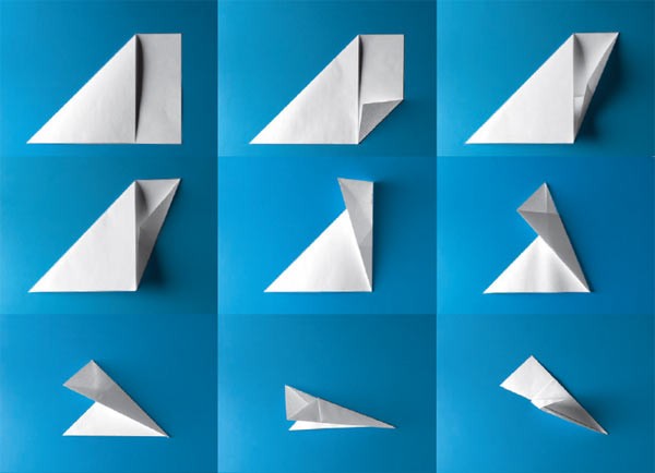 How to make a plane from paper in stages