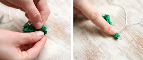 How to make earrings from threads with their own hands