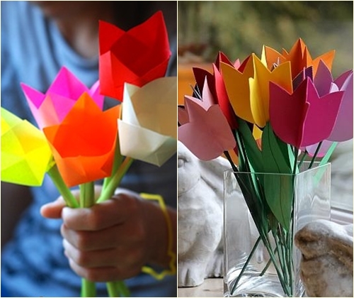 How to make a tulip from paper: a master class