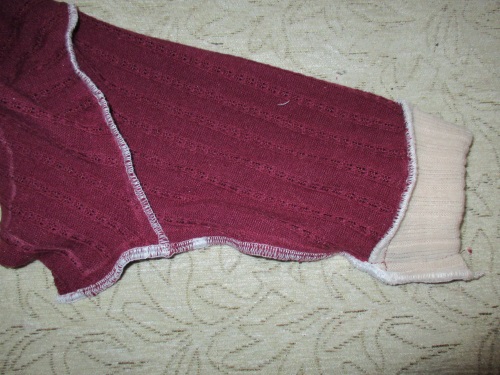 Warm fleece overall for a dog