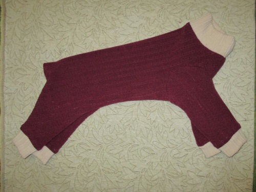 Warm fleece overall for a dog