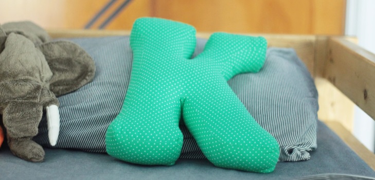 Pillow-letter with own hands
