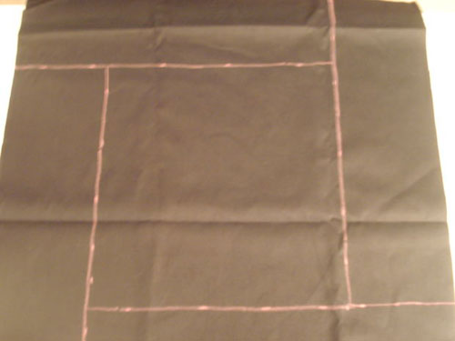 Straighten your fabric with tailor's chalk