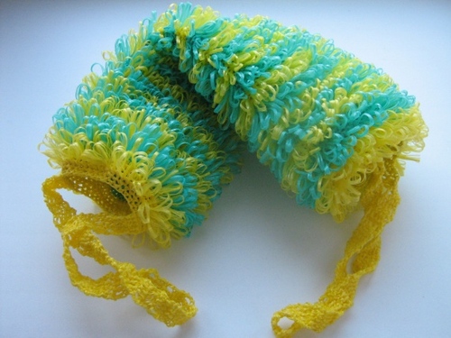 How to tie a loofah crochet?