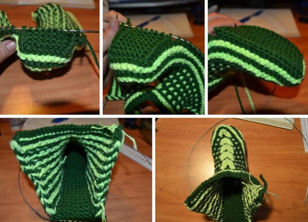 How to knit homemade slippers with knitting needles