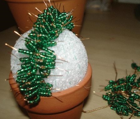 Cactus from beads own hands