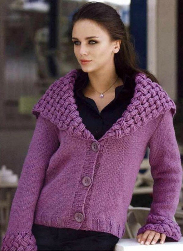 Sweatshirts, dresses and jackets knitted by needles: photos and diagrams