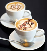 Latte art - coffee painting Latte art - coffee painting