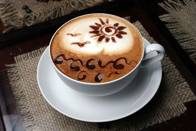 Latte art - coffee painting